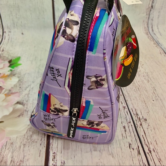 Betsey Johnson Insulated Lunch Bag French Bull Dog - Picture 4 of 8